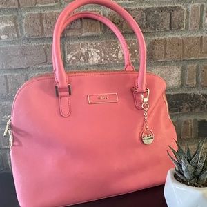 DKNY, Salmon Color Leather Purse